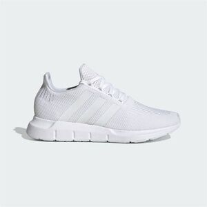 New White Adidas Swift Run Sneakers